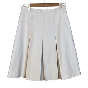 JASON Wu Pleated Midi Skirt Bone Light Tan Women’s Size 8 Career Office Designer